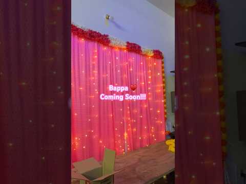 Ganapati bappa coming soon!! Ganapati decoration ideas for home | Ganesh Chaturthi 2024 #shorts