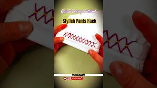 How to Shorten Trousers Easily at Home | Best Trouser Shortening Hack👖😎 #shorts #trouser #diy #pants