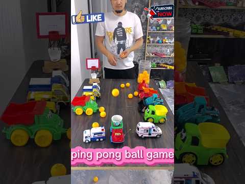 Ping pong ball throwing balls in a parking car trick shots #shorts