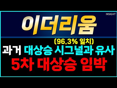 이더리움 과거 비트코인 대상승 시그널과 96.3%일치. 과거 불장 신호랑 똑같다.