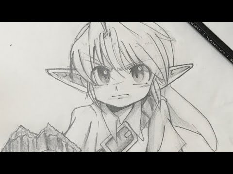 Young Link drawing process speed draw fan art