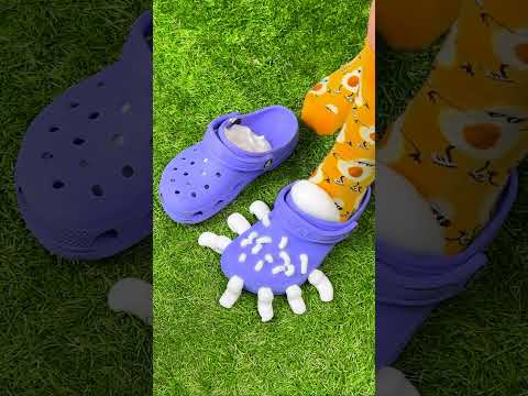 Crazy Crocs Cleaning Challenge! 🧦🤣 Who Knew Socks Could Be This Funny?! 😂👣