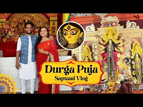Durga Puja Day 2 || Saptami Vlog || Sarees, sarees and more sarees || 21st October