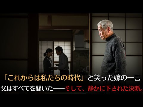「これからは私たちの時代」と笑った嫁の一言。父はすべてを聞いた――そして、静かに下された決断。【人生のお便り】【シニア向け 感動ストーリー】