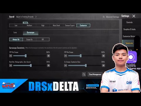 DRS DELTA sensitivity settings and control code