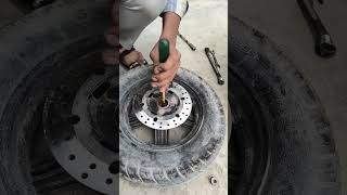 Change front wheel bearing for electric scooty..