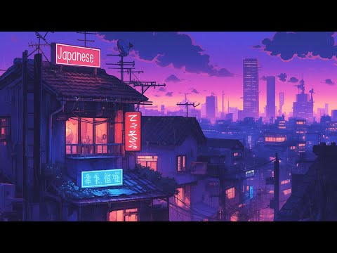 Lofi Hip Hop Beats 📖 1980s & 90s Nostalgic Vibes & Retro Japanese Town Ambience 🌆 Lofi Rain Playlist