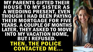 My parents gave the house to my sister, though I covered their mortgage for five years...