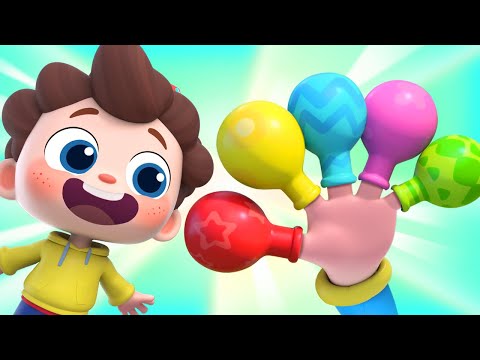 Finger Family Song With Balloons | Colors Song | Fun Kids Song | Nursery Rhyme & Kids Song | BabyBus