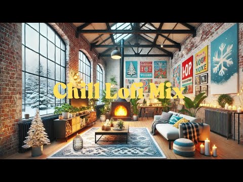 Chill Lofi Mix ❘ Relaxing Winter Music｜Warm Fireplace & Snowy Scenery｜Perfect Christmas Lofi Beats