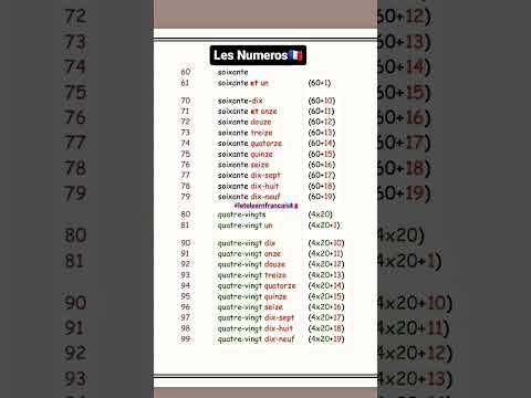 Tricks to learn French counting from 60 to 100🇫🇷🇫🇷Subscribe to learn French #french #learnfrench