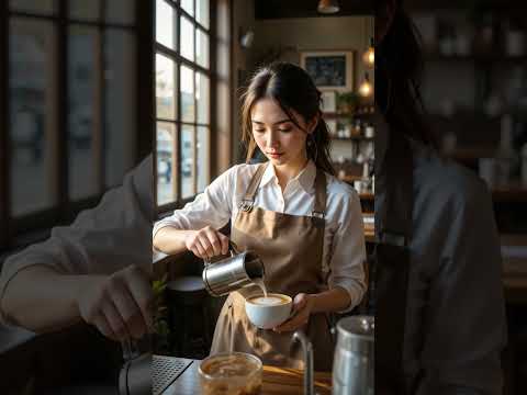 Cozy Café Morning ☕ | Lo-fi Chill & Realistic Barista Vibes #ai #shorts #relaxingmusic