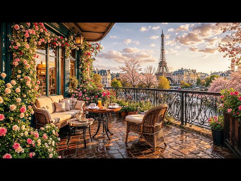 Paris Balcony Moments ☕ Soothing Bossa Nova & Soft Jazz Music for a Golden Afternoon Escape