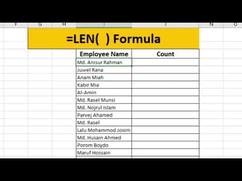 LEN Formula in MS Excel | Count the number of characters