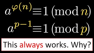Euler's Totient Theorem and Fermat's Little Theorem - Complete Proof & Intuition