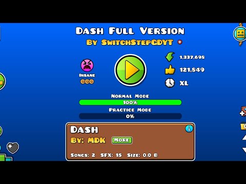 Dash Full versión 100% all coins | Geometry dash by Switchtep gd