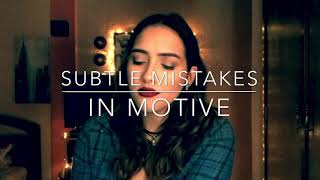 Subtle Mistakes - In Motive (Vocal Cover) | Gabriela Meneses
