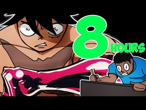 8 HOURS!!! To Animate One Piece 🤯 | Timed Animation Challenge