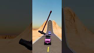Cars & Long City Buses vs sledge Hammer Crash Beamngdrive#55#Beamngdrive#Shorts