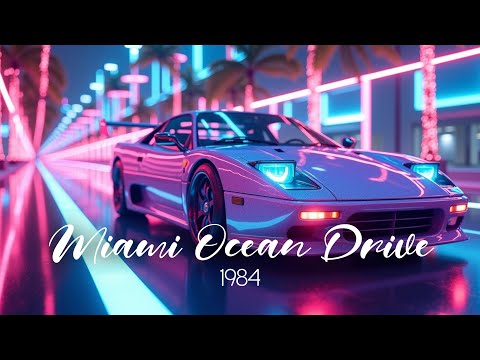 Miami Ocean Drive 1984 – Sunset Streets & Synthwave Dreams