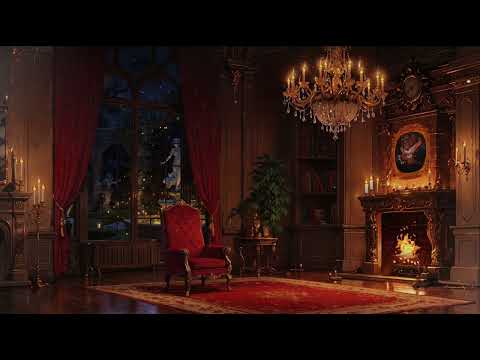 Beauty and the Beast Romantic Fireplace | A Timeless Room of Love & Magic | Romantic Piano For Relax