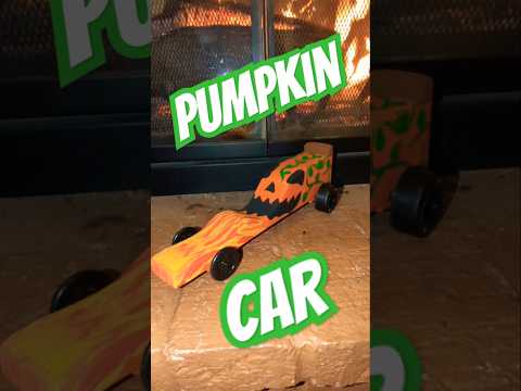 Wooden Dragster That I Made That  First Place In A Race! #pumpkin #car #viralvideo #shorts