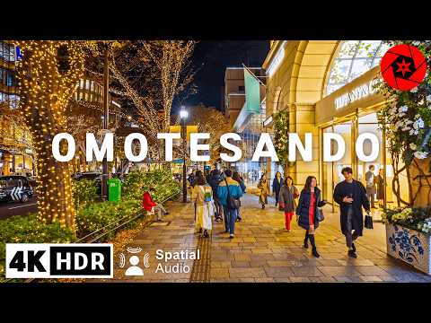 Tokyo Christmas Lights Omotesando Illuminations // 4K HDR Spatial Audio