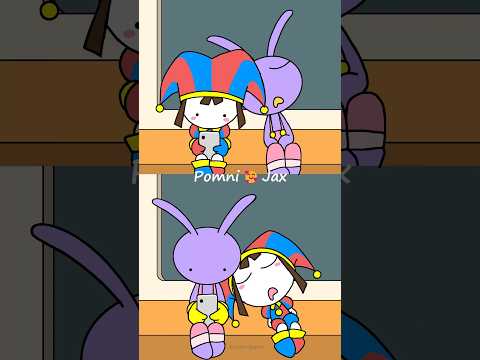 Pomni and Jax🥰The Amazing Digital Circus Cute & Kawaii & Adorable Reaction Animation #cute #kawaii