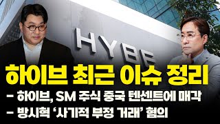 하이브 최근 이슈 총정리, SM 주식 텐센트 매각? 방시혁 부정 거래 혐의? #박시동 #시동위키 #하이브 #방시혁