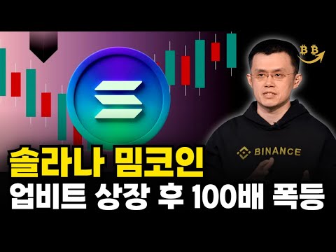 [밈코인 분석] 솔라나 밈코인 중 업비트 상장 후 100배 폭등할 코인 알려드립니다. 트럼프 일론 머스크 솔라나 다음으로 상승할 코인 목표가 전망 비트코인 알트코인