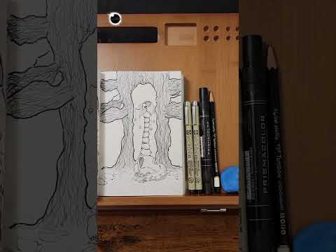 Creature Design Practice: Primordial in Ink  #creaturedesign  #drawingpractice #mangaartist