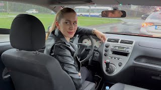 MANUAL CAR DRIVING ASMR💤ENGINE SOUND REVVING🚀From 2 to 4 gear driving😋NiCK name writing on my car🙈