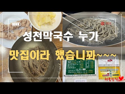 서울3대 막국수 성천막국수 l 성천막국수 리얼후기  l  막국수맛집이라고...?