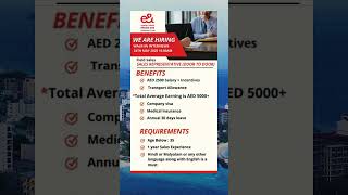 Sales Rep Walk-in at Dubai #gulfjobs #uaejobs #dubaijobs #jobsindubai #jobsearch #uae