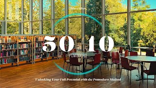 50/10 뽀모도로 - 숲속 도서관 백색소음 | 공부 타이머, 집중력 | Pomodoro 50/10 - Forest Library Ambience