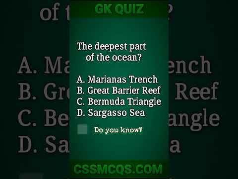 What is the deepest part of the ocean?