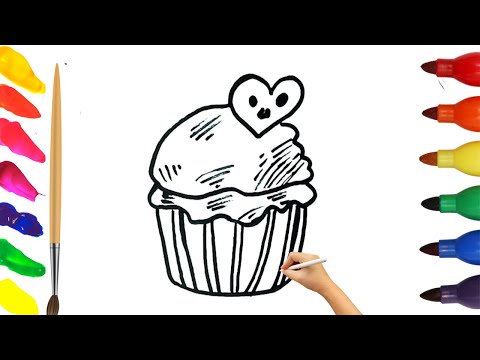 How to draw a cute cake simple & easy for kids | kids drawing tutorial