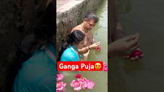 Ganga Puja on the auspicious occasion of Ganga Saptami😇 #motivation #krishna #love #ganga #trending