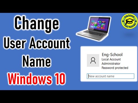 How to change user account name on windows 10