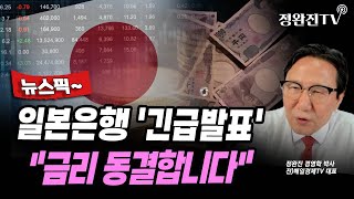 [뉴스픽] 일본은행 '긴급발표'..."금리 동결합니다"
