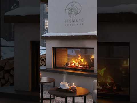 Study on the Porch | Relaxing Blizzard with Piano, Fireplace and Coffee