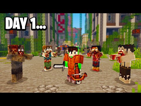 Surviving Minecraft in a Zombie Apocalypse...