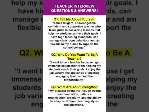 TEACHER Interview Questions & Answers! How to PASS a TEACHER Interview! #teacher #jobinterview
