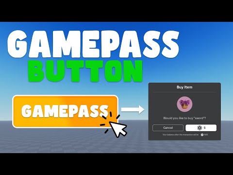 How to make a GAMEPASS Button in Roblox Studio