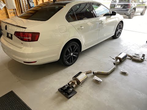 AWE Tuning Touring Edition Exhaust Install 2018 MKVI Jetta 1.8T (Every Step Shown How To)