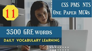 GRE Vocabulary words | 3500 GRE words list for CSS |Learn vocabulary | English vocab #shorts