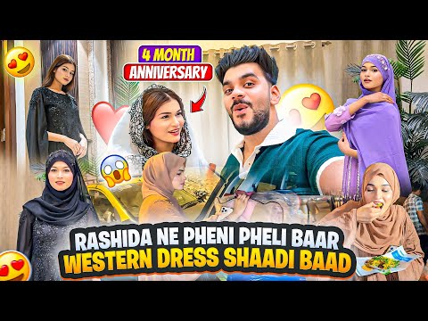 Rashida Ne Pheni Pheli Baar Western Dress 😍| 4 Month Anniversary | Fokats | Abresh & Zeeshan