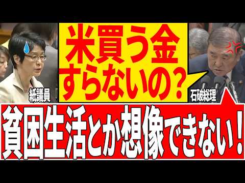 【無能内閣】米が少ない程度では対策をしないという政府に国会大荒れ！【国会/自民党/紙議員/石破茂/政治/切り抜き】