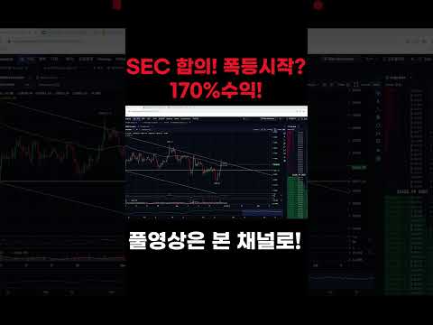 SEC 합의! 폭동시작? 170% 수익!