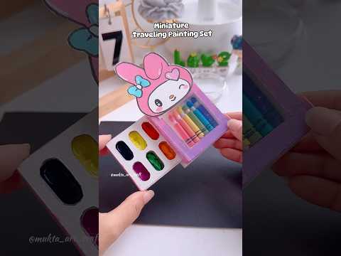 Miniature Traveling Painting Set 😍✨#shorts #art #diy #muktaartandcraft #youtubeshortsindia